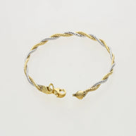 Dual Tone Rope Bracelet in 92.5 Silver