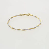 Dual Tone Rope Bracelet in 92.5 Silver