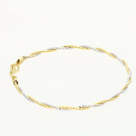 Dual Tone Rope Bracelet in 92.5 Silver