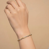 Dual Tone Rope Bracelet in 92.5 Silver