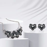 Grey Floral CharmDuo in 92.5 Silver