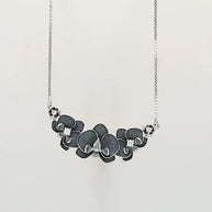Grey Floral CharmDuo in 92.5 Silver