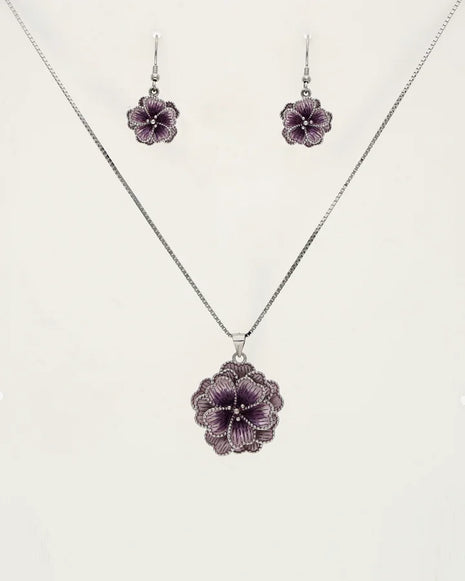 Velvet Rose Charm Duo in 92.5 Silver