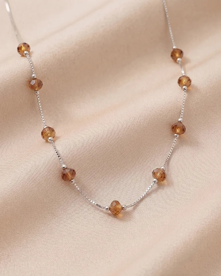 Saffron Glow Chain  in 92.5 Silver