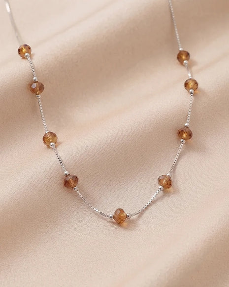 Saffron Glow Chain  in 92.5 Silver