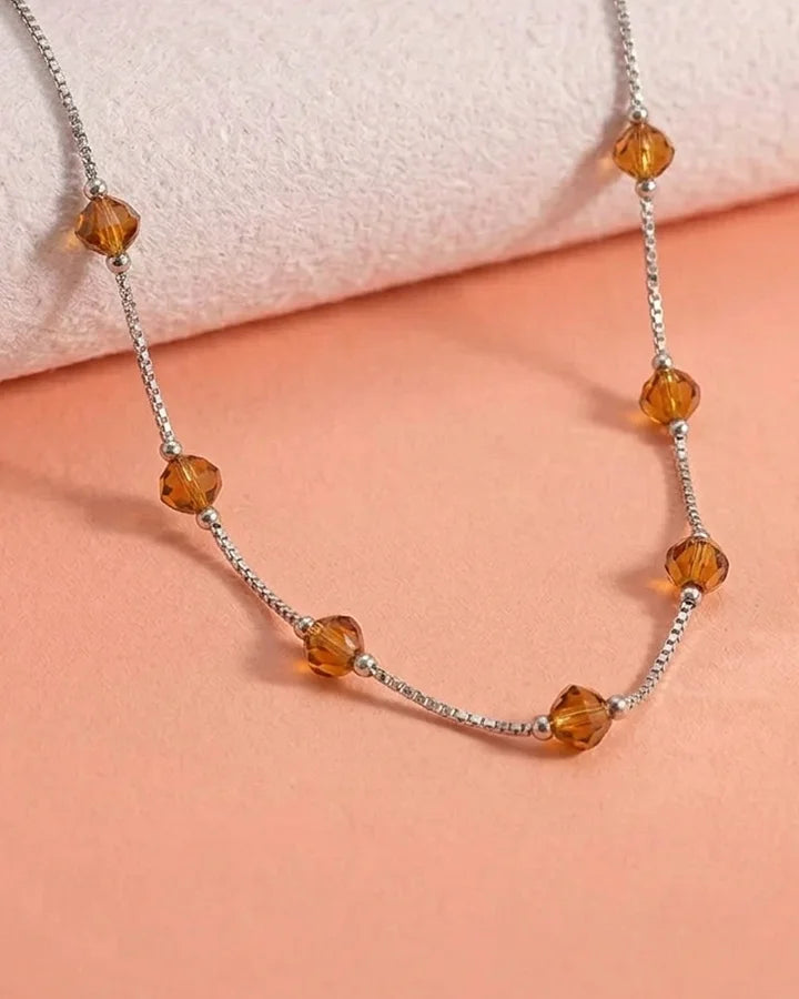 Saffron Glow Chain  in 92.5 Silver