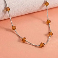 Saffron Glow Chain  in 92.5 Silver