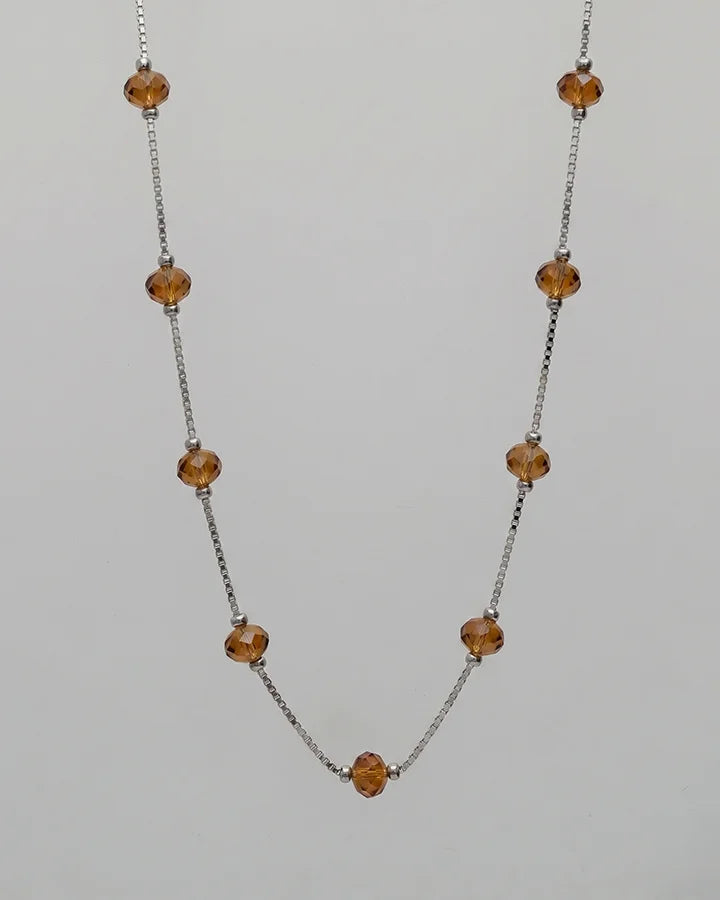 Saffron Glow Chain  in 92.5 Silver