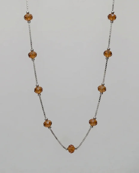 Saffron Glow Chain  in 92.5 Silver