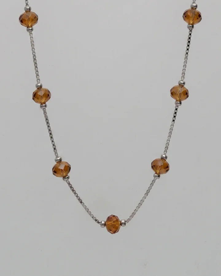 Saffron Glow Chain  in 92.5 Silver