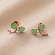 Jade Studs in 92.5 Silver