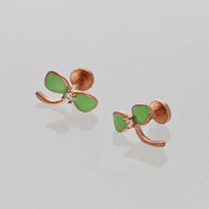 Jade Studs in 92.5 Silver