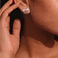 Blush Spark Studs in 92.5 Silver