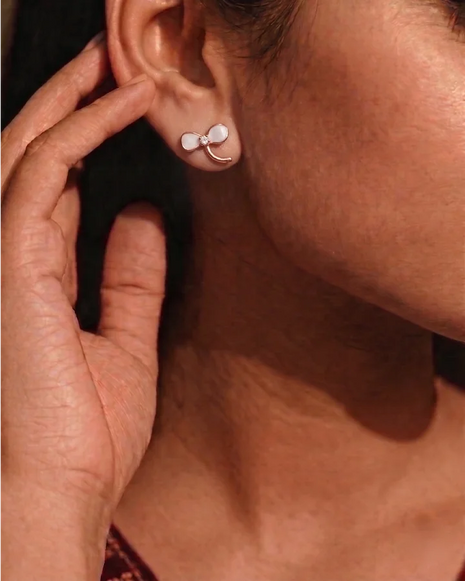 Blush Spark Studs in 92.5 Silver