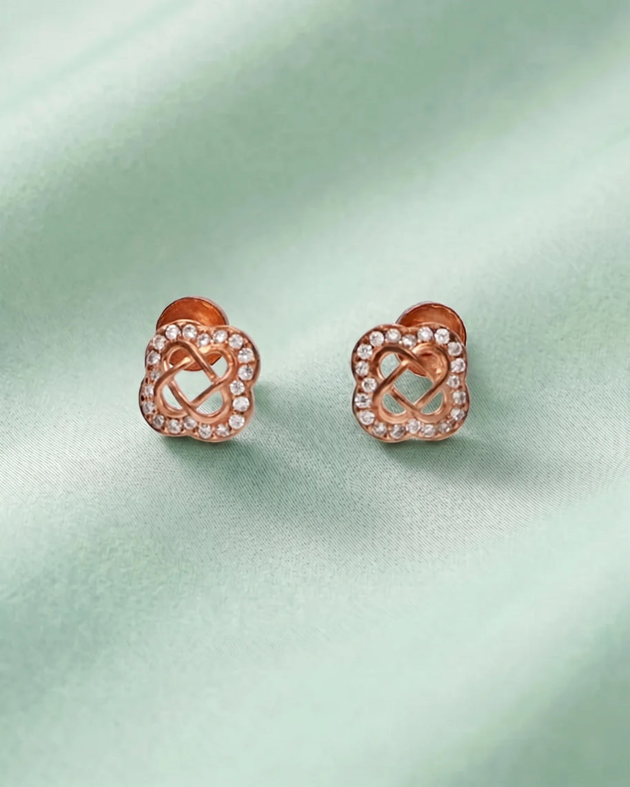 Flora Rose Studs in 92.5 Silver