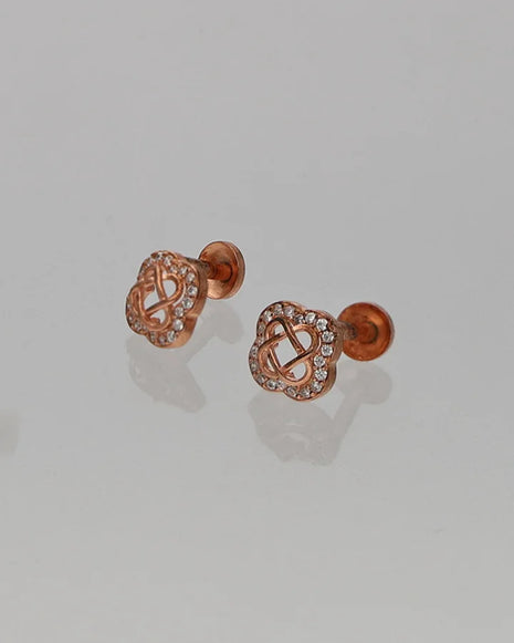 Flora Rose Studs in 92.5 Silver