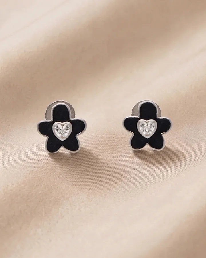 Black Studs in 92.5 Silver