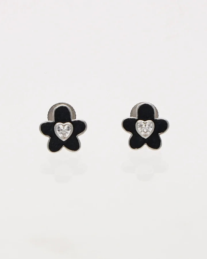 Black Studs in 92.5 Silver
