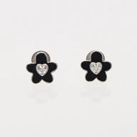 Black Studs in 92.5 Silver