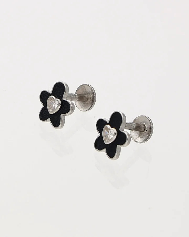 Black Studs in 92.5 Silver