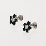 Black Studs in 92.5 Silver