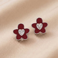 Scarlet Studs in 92.5 Silver