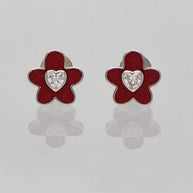 Scarlet Studs in 92.5 Silver