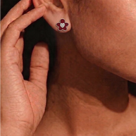 Scarlet Studs in 92.5 Silver