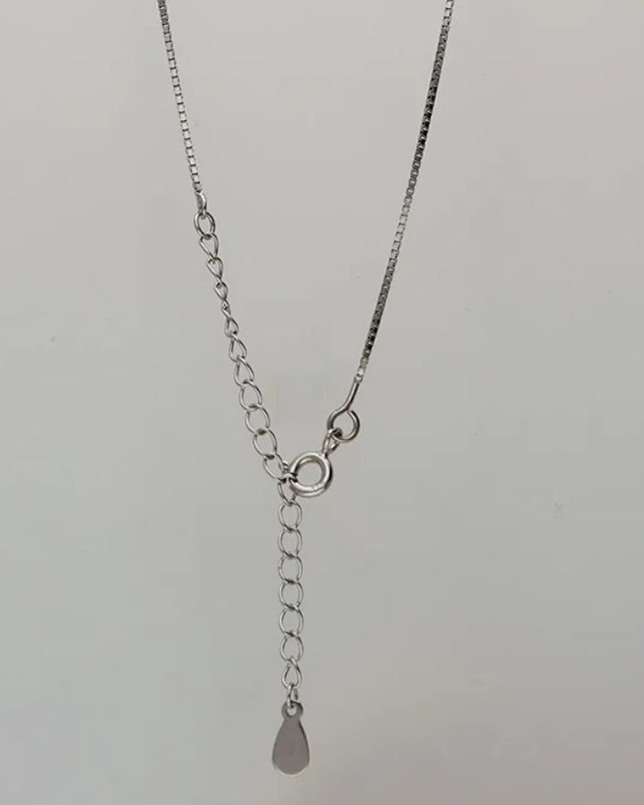 Green Crystal chain  in 92.5 Silver