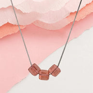Pink Crysrtal Chain  in 92.5 Silver