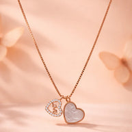 Twin Heart Chain  in 92.5 Silver