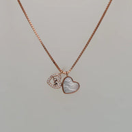 Twin Heart Chain  in 92.5 Silver