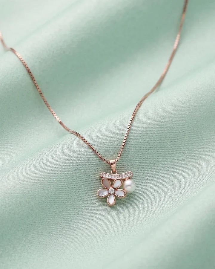 Flora Pearl Chain  in 92.5 Silver