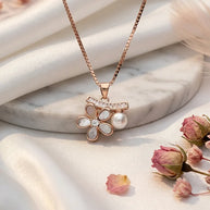 Flora Pearl Chain  in 92.5 Silver