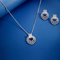 Crystal Charm Duo in 92.5 Silver