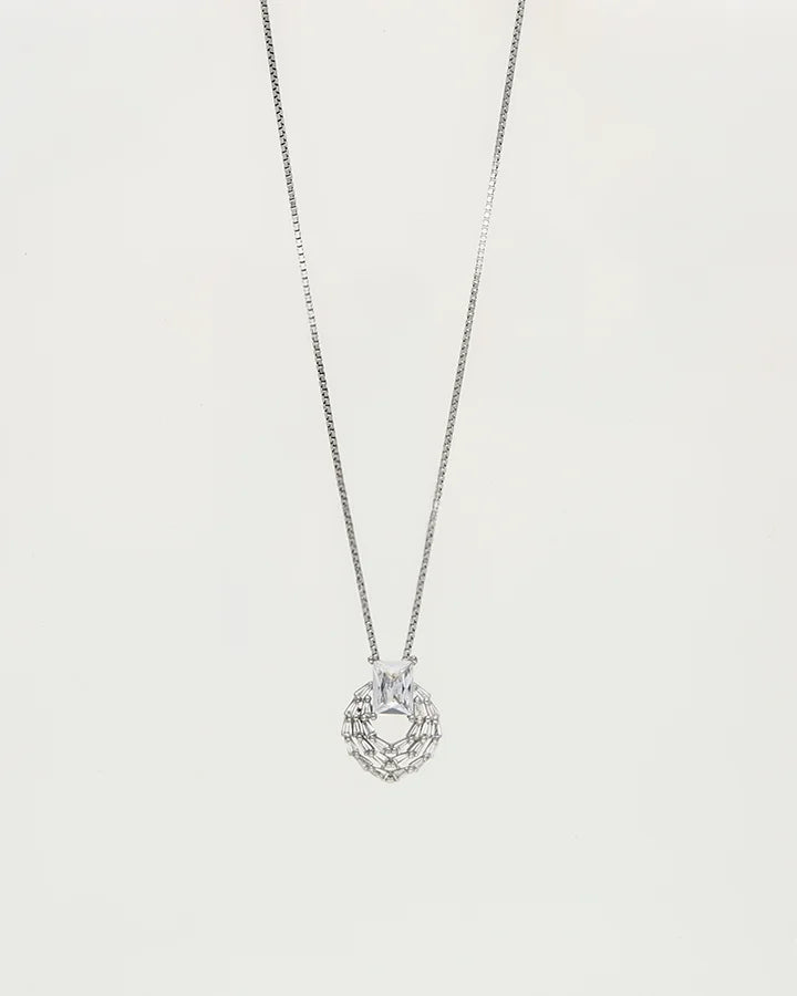 Crystal Charm Duo in 92.5 Silver