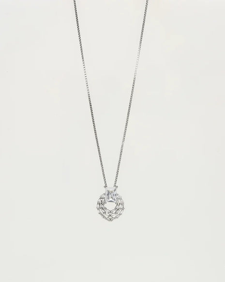 Crystal Charm Duo in 92.5 Silver