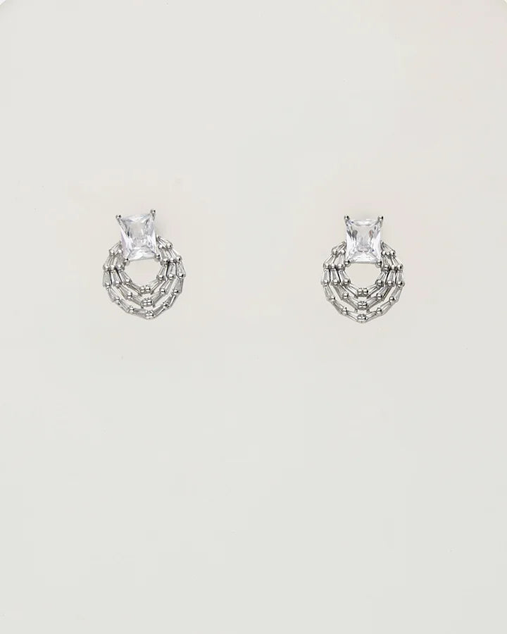 Crystal Charm Duo in 92.5 Silver