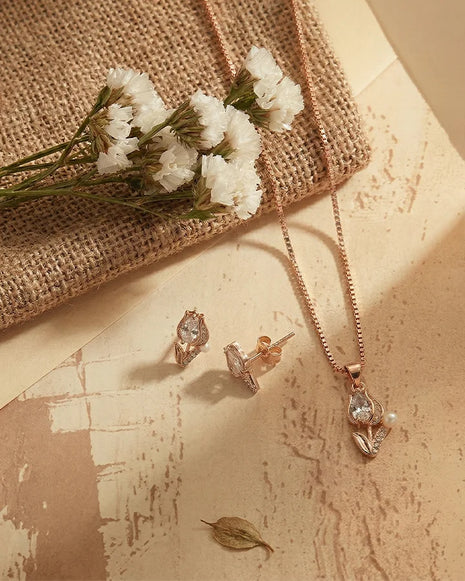 Flora Pearl Duo in 92.5 Silver