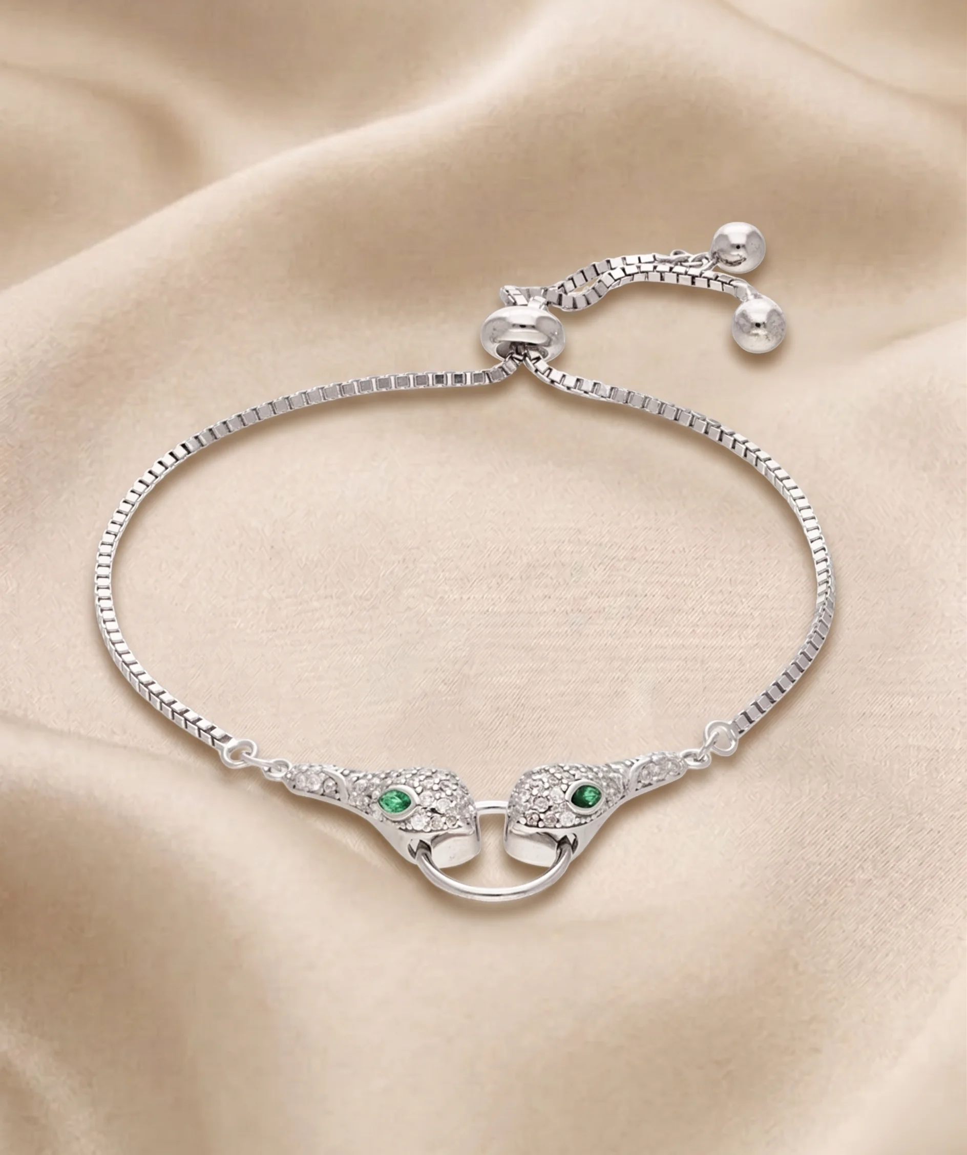 Snake Bracelet in 92.5 Silver