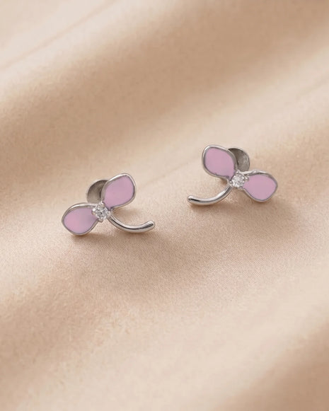 Purple Shine Studs in 92.5 Silver