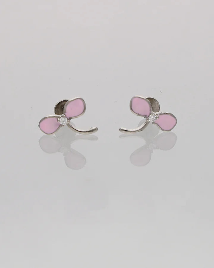 Purple Shine Studs in 92.5 Silver