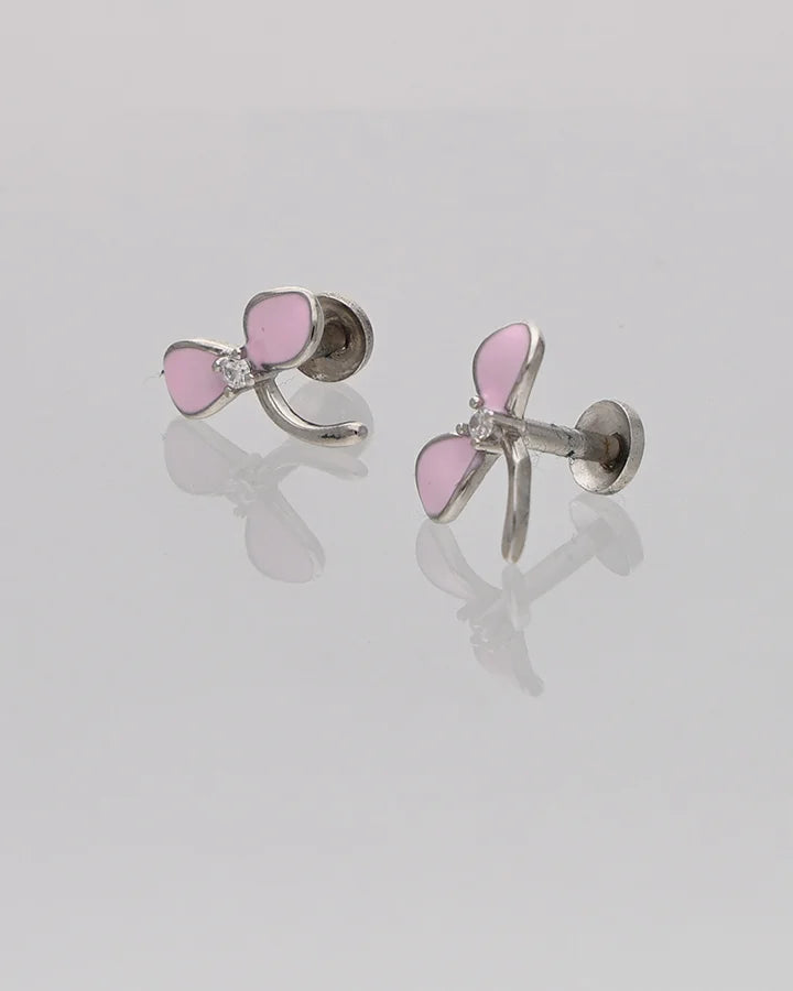Purple Shine Studs in 92.5 Silver