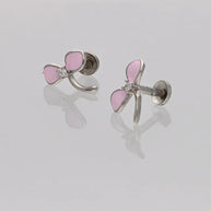 Purple Shine Studs in 92.5 Silver