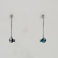 Blue Fish Studs in 92.5 Silver