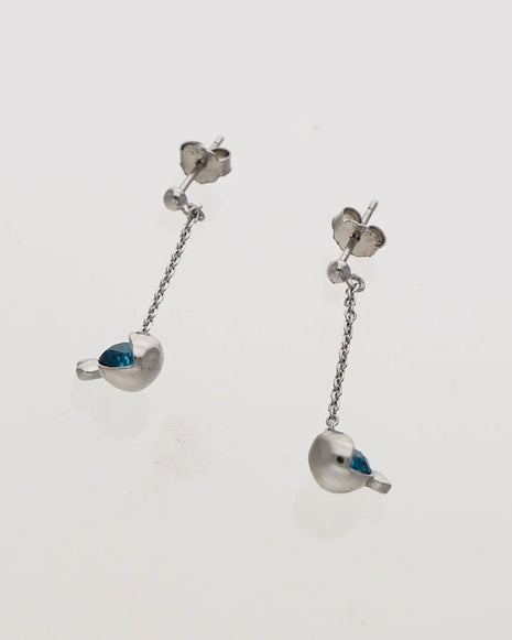 Blue Fish Studs in 92.5 Silver