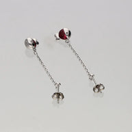 Red Fish Drops in 92.5 Silver