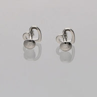 Hallow heart Studs in 92.5 Silver