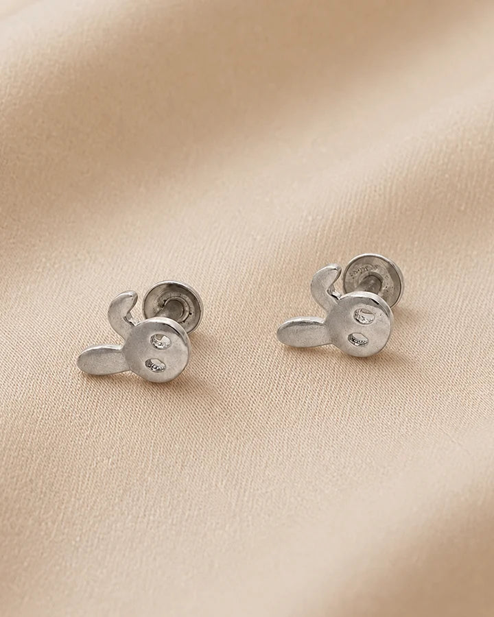 Rabbit Studs in 92.5 Silver