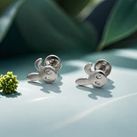 Rabbit Studs in 92.5 Silver